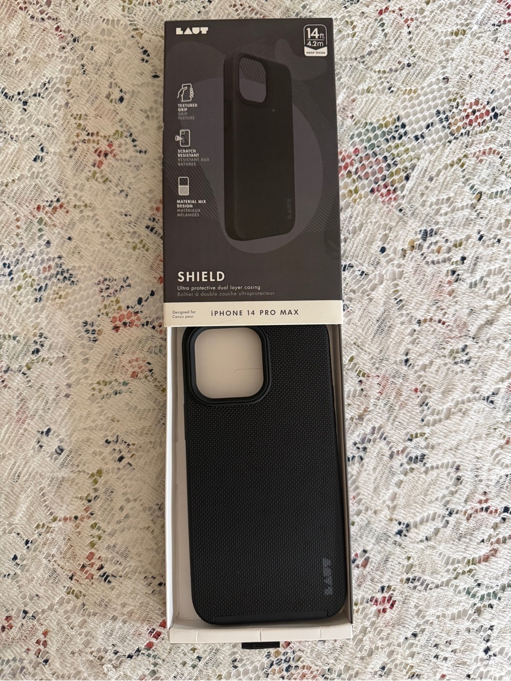 LAUT Shield Protective Case for iPhone 14 Pro Max — Black
